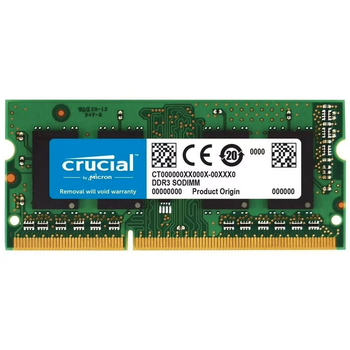 Оперативная память 8 ГБ, DDR3L, для ноутбуков, Crucial (1600 МГц, 1.35 В, CT102464BF160B.16FP) Б/У