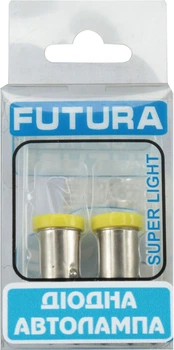 Лампочка с цоколем LED T4W SMD желтая 1-диод 24V-0,4Вт BA9s (Futura) (к-т.-2шт.) 30625