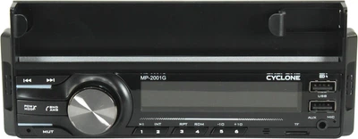 Автомагнитола 1-DIN (Cyclone) USB+SD Card+AUX+Bluetooth MP-2021 (крепление смартфона) (MP-2001)