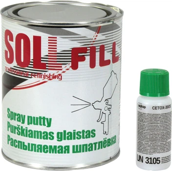 Шпатлевка (SOLL) распылительная Fill 1кг. (серая) (SG4 100)