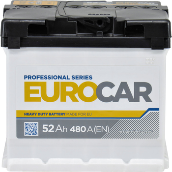 АКБ 52-А/Ч (EuroCar) (L+) 480A