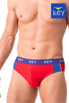 Трусы слип, 2 штуки Key 50(L) Синий/Красный (110585)
