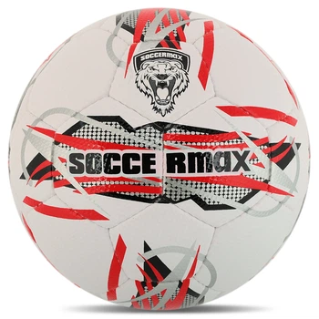 М'яч футбольний професійний №5 SOCCERMAX FB-4165 (PU, білий-червоний)