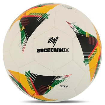 Мяч футбольный №5 PU ламинированная гибридная сшивка HYBRID SOCCERMAX FB-4216 (PU, белый)