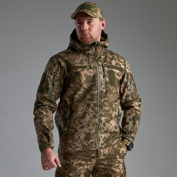 Тактична куртка SKMilitary Softshell з вентиляційними отворами піксель розмір S зріст 4