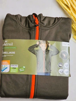 Детская куртка софтшел на флисе водонепроницаемая Rocktrail 134-140 см Softshell зеленый 925495
