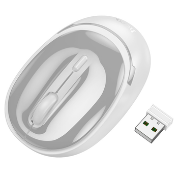 Мышка беспроводная HOCO GM34 2.4G/Bluetooth, 800-1200-1600 DPI Бело-серый
