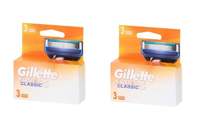 Сменные картриджи для бритья (лезвия кассеты) мужские Gillette Fusion 5 CLASSIC кассеты 6 шт