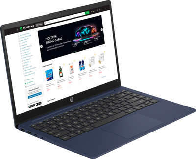 Ноутбук HP Laptop 14-ep1006ua (B82ZSEA) Evening Blue