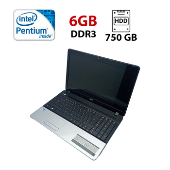 Ноутбук Acer E1-531 / 15.6" (1366x768) TN / Intel Pentium B970 (2 ядра по 2.3 GHz) / 6 GB DDR3 / 750 GB HDD / Intel HD Graphics / WebCam б/у