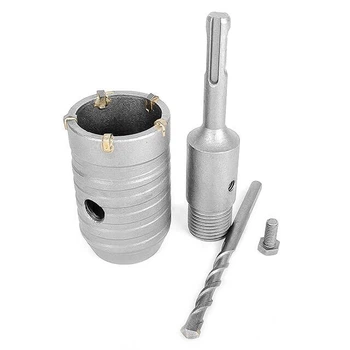 Свердло корончасте по бетону 46 мм + Перехідник SDS Plus 100 мм INTERTOOL SD-7046