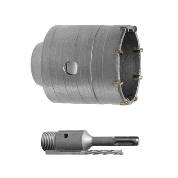 Свердло корончасте по бетону 55 мм + Перехідник SDS Plus 100 мм INTERTOOL SD-7055