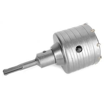 Свердло корончасте по бетону 80 мм + Перехідник SDS Plus 100 мм INTERTOOL SD-7080