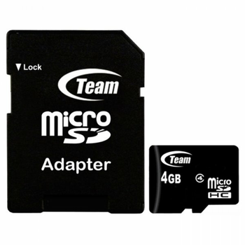Карта пам'яті microSDHC Team 4Gb class 4 (adapter SD) (TUSDH4GCL403)