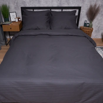Набор Moon&Star Satin Stripe Dark Serenity Простыня 200х220 см + 2 наволочки 40х60 см (MS-880000678)