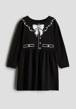 Платье для девочки черное Бант H&M 110-116см (400010107)