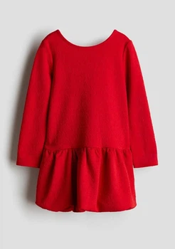 Платье-баллон с длинными рукавами красное H&M 92см (400010100)