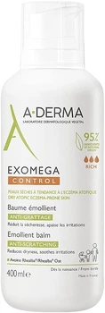 Смягчающий бальзам для тела с дозатором - A-Derma Exomega Control Emollient Balm Anti-Scratching 400ml (677873-31337257)
