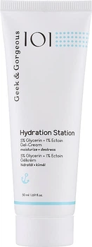 Интенсивно увлажняющий гель-крем - Geek & Gorgeous Hydration Station 5 % Glycerin + 1 % Ectoin Gel-Cream 50ml (1210564-22805290)