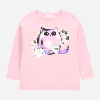 Детский лонгслив для девочки Coccodrillo Cosmic Girl Kids WC5143101CGK-007 92 см Розовый (5904986519295)