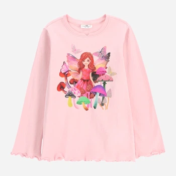 Детский лонгслив для девочки Coccodrillo Dream Diaries Girl Kids WC5143101DGK-033 98 см Пудровый (5904986522271)