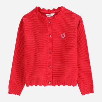 Дитячий в'язаний кардиган для дівчинки Coccodrillo Maxitropic Girl Kids WC5172201MGK-029 104 см Малиновий (5904986500101)