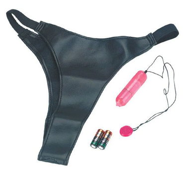 Шкіряні вібротрусікі Leatherlook Panty Quakers (13174000000000000)