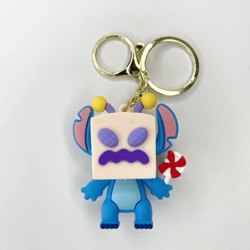 Брелок Finding Stitch Стіч в масці для сумки ключів іграшка Силіконовий Синій 7 см x 6 см