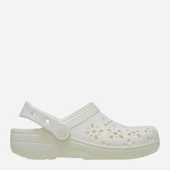Chodaki młodzieżowe dziewczęce Crocs Classic Floral Cut Out Clog Kids 210943-0WV 36-37 (J46) Białe (198445118395)