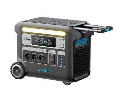Портативная зарядная станция Anker 767 PowerHouse – 2048Wh, 2400W, LiFePO4, 10 устройств, быстрая зарядка, с колесами и фонариком (A1780311)