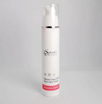 Зміцнюючий денний крем для чутливої та куперозної шкіри SPF 20 Smart4Derma Redness Correct RESTORE CREAM SPF 20 SKINO-SENS FLOWER 50мл