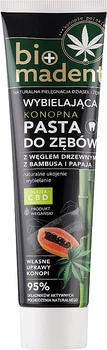 Отбеливающая зубная паста с углем и папайей - Bio Madent 100ml (1108456-31105169)