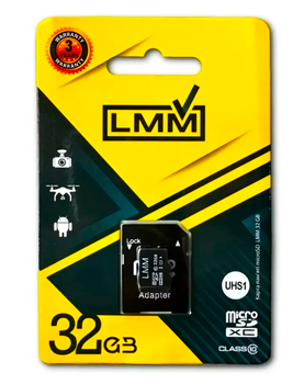 Карта пам'яті з адаптером, 32Гб, Class 10 / Micro SD / Мікро сд / Флеш карта для телефону LMM (L)