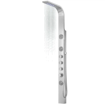 Душевая панель Corsan Snake inox LED S002MSLLED