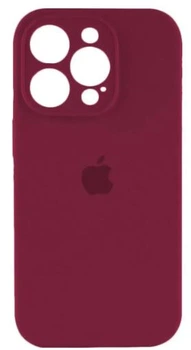 Чехол Silicone Premium case с защитой камеры для iPhone 16 Pro Max Full Camera Protective bordo 2305