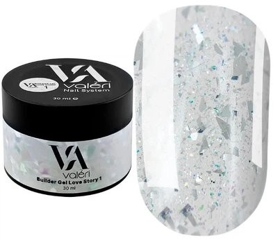 Гель для наращивания ногтей Valeri Builder Gel Love Story 01 30 мл