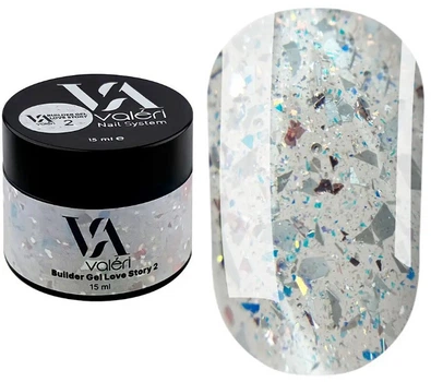 Гель для наращивания ногтей Valeri Builder Gel Love Story 02 15 мл