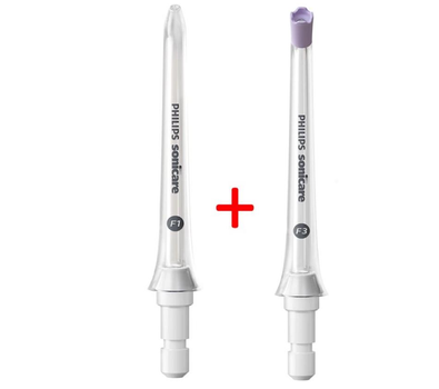 Набор насадок (F1 Стандартная +F3 Quad Stream) для ирригатора PHILIPS Power Flosser HX3042/00+ HX3062/00