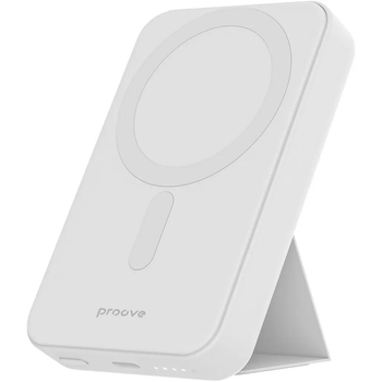 Повербанк з бездротовою зарядкою та підставкою 10000mAh 20W Proove Hyperion Magnetic білий (PBHP15020002)