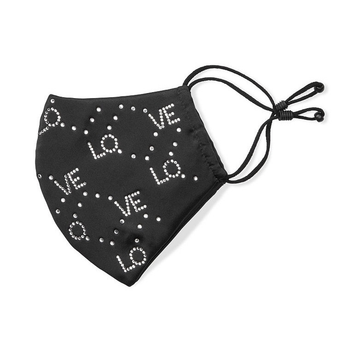 Многоразовая защитная тканевая маска Victoria’s Secret Rhinestones Reusable Mask Black Love