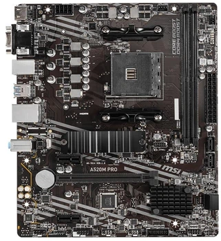 Материнская плата MSI A520M Pro (A520M Pro) (Socket AM4, AMD A520, Micro-ATX)