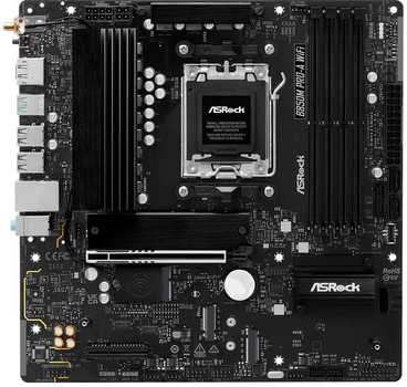Материнська плата AsRock B850M PRO-A WIFI (B850M PRO-A WIFI) (Socket AM5, AMD B850, Micro-ATX)