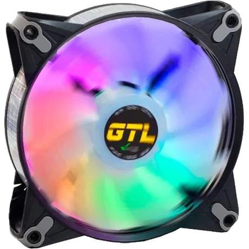 Вентилятор GTL 120 мм Multicolor B1, Black/White (GTL-120LMCB1P ARGB)