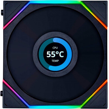 Вентилятор Lian Li Uni Fan TL LCD Reverse 140 Black (G99.14RTLLCD1B.00)