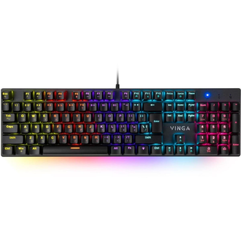 Клавіатура Vinga KBGM-100 LED Blue Switch USB Black (KBGM-100 Black)