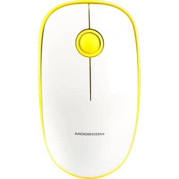 Миша Modecom MC-WM112, бездротова, 3кн., 1600dpi, біло-жовта (M-MC-WM112-290)