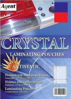 Пленка для ламинирования А4 80 мкм 100 л. Agent Crystal Antistatic глянцевая Пленка ламинационная