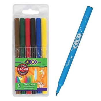 Фломастеры на водной основе, 6 цветов, ZB.2801 KIDS Line