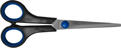 Ножницы с резиновыми вставками 17см Economix E40402