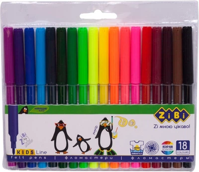 Фломастери KIDS Line 18 кольорів ZB.2803